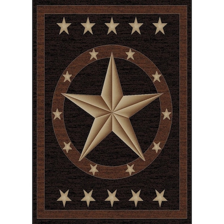 Sleep Ez 2 ft. 3 in. x 3 ft. 3 in. Hearthside Western Star Ebony Area Rug SL3072620